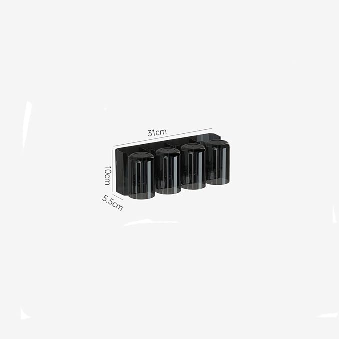 Toothbrush Rack Couple Toothbrush Holder Wall Mount Toothbrush Holder Bathroom Storage Rack with Mouthwash Cup, Toothpaste Squeezer Kit Bathroom Toothbrush Holder(A,Medium)