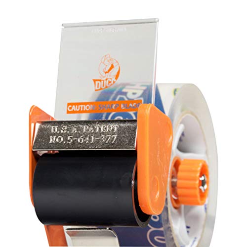 Duck Handheld Heavy-Duty Tape Dispenser with Roll of HP260 Strong Packaging Tape for Shipping, Moving, Mailing & Storage Boxes, Set of 3