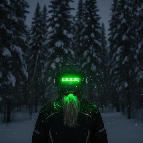 BITEHARDER Snowmobile Helmet Safety Light, Green