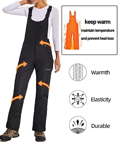 BenBoy Women's Snow Bibs Ski Waterproof Windproof Overalls