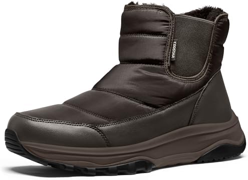 Coostar Snow Boots for Men Waterproof Winter Boots with Arch Support Lightweight Outdoor Casual Boot