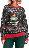 34HD Ugly Xmas Sweater–Funny Knit Christmas Sweater for Women & Men 2025, Long Sleeve Crewneck Holiday Pullover, Unisex Gift