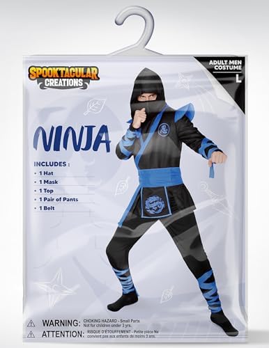 Spooktacular Creations Men Ninja Costume, Halloween Costume Adult Ninja for Halloween Cosplay Party