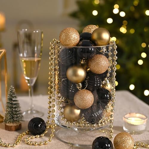 Valery Madelyn Small Christmas Tree Decorations Ball Ornaments 24ct 1.57"