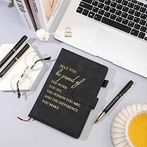 Kosiz 20 Pcs Employee Appreciation Gift Bulk Notebook Pen, Black, Proud