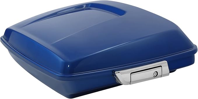 5.5" Razor Motorcycle Trunk W/Latch Key Fit For Harley 2014-2025 Touring CVO Road King Street Glide Electra Glide Ultra Limited Pack Electric Blue