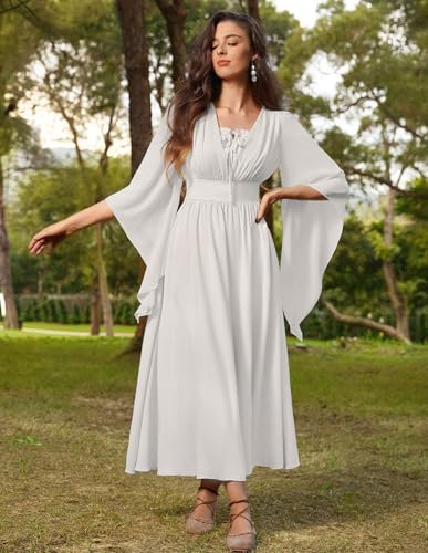 Scarlet Darkness Renaissance Costume Women Pirate Medieval Maxi Dress