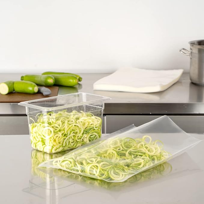 Restaurantware-Fresh Hero 16 x 12 Inch Vacuum Sealer Bags, 1000 Food Storage Bags - 4 mil Thick, Microwavable, Clear Plastic Sous Vide Bags, Freezable, For Storing Food Or Sous Vide Cooking