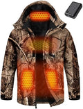 Wulcea Graphene Heated Jacket for Men Fur Lined with Large Capacity Battery Pack