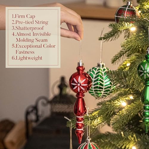 Valery Madelyn 50ct Christmas Ball Ornaments Tree Decorations Set