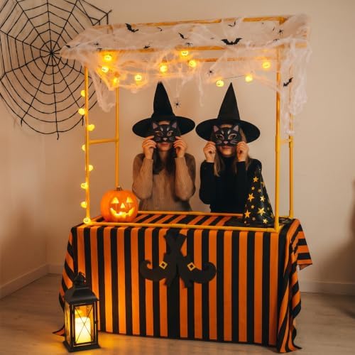 6 Pcs Halloween Candy Stand Photo Booth Pumpkin Lights Party Decor Outdoor
