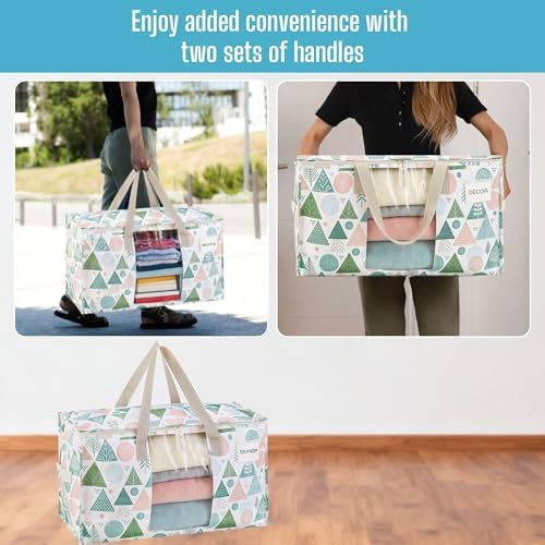 VENO Moving Bags, Christmas Storage Bags, Pastel Forest, 6 Pack