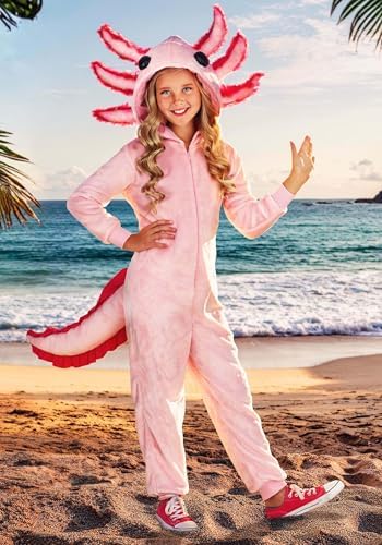 Adorable Axolotl Costume for Kids | Sea Creature Jumpsuit | Halloween or Animal Themed Party Outfit