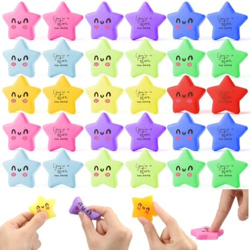 Thenshop 27 Pcs Star Balls Bulk Support Gifts Positive Party Favors