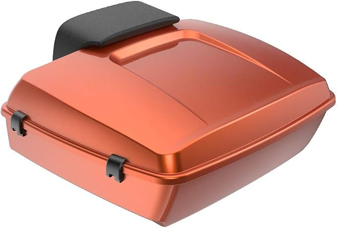 Advanblack Road Glide Tour Trunk Pack Scorched Orange Chopped Tour Trunk Pack Backrest Pad for '97-'25 Harley Touring Road King Street Glide Electra Glide CVO models