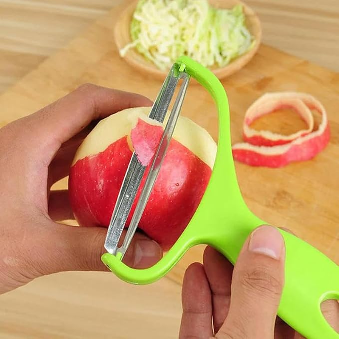 Vegetable Peeler, Cucumber Slicer Cabbage Shredder Stainless Steel Vegetable Peeler Cutter Wide Mouth Fruit Salad Potato Graters Knife Cooking Kitchen Gadgets-Blue(Green)