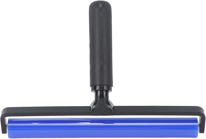 Static Dust Removal Roller, Sticky Blue Silicone Soft Cleaner Roller with Black Handle for Lint Pet Hair Lint Roller Reusable Carpet Fabric Cleaner