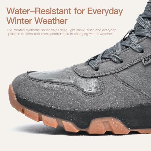 Nahomi Waterproof Snow Boots for Men, Warm Fur-Lined High-Top Winter Boots