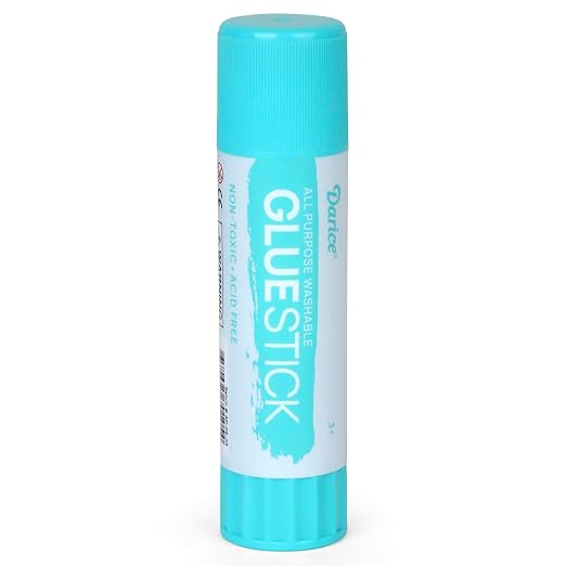 Darice Jumbo Glue Sticks, 1.4 Oz (40g) – All-Purpose Washable School Glue for Crafts, Paper, & Fabric – Clear Drying, Acid-Free & Non-Toxic – Bulk Classroom Supply (12 Pack)