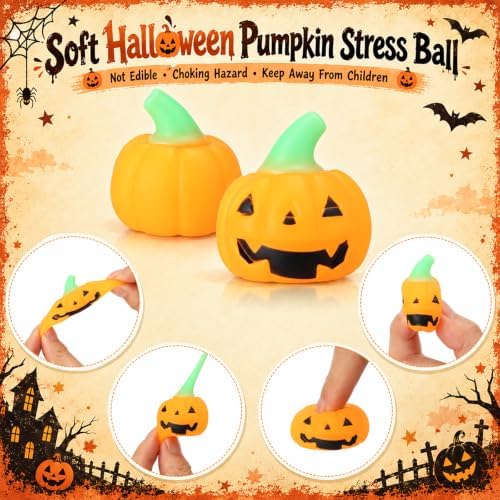 Thenshop 60 Pcs Halloween Christian Pumpkin Trick or Treat Party Favors