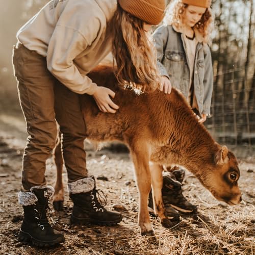 HOBIBEAR Womens Winter Boots Warm Faux Fur Lined Snow Boots Cold Weather Outdoor Shoes Water Resistant