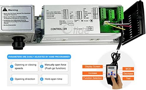 DSW120 Residential Handicap Swing Door Opener with 2PCS 304 Stainless Steel Hardwired Handicap Push Buttons+1PCS Stainless DC12V 550lbs Fail Safety Electric Lock