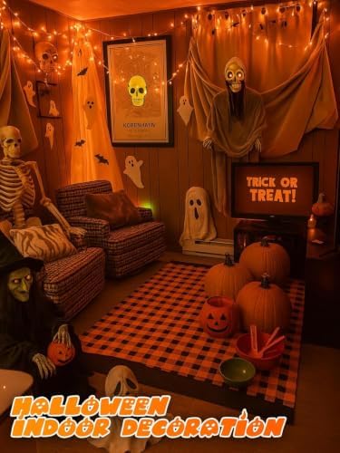 2 Pack 200 LED Battery Operated Halloween Lights, String Lights 8 Modes
