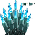 BrizLabs Teal Christmas Incandescent String Lights Outdoor 300 Count 69.6ft