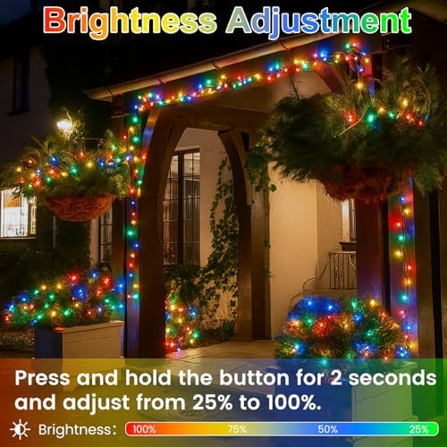 200 LED Connectable String Lights with Remote, Cool White to Multicolor