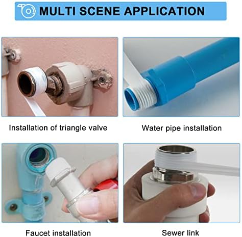 YJINGRUI 5 Rolls PTFE Sealing Tape,1/4 Inch(W) X394 Inchs(L)/7mm(W) X10m(L), Teflon Tape Expanded Sealant Tape, PTFE Adhesive Tape