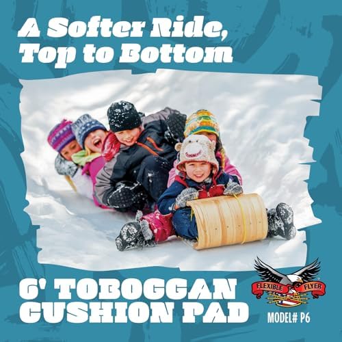 Flexible Flyer 57" Toboggan Sled Pad - Water-Resistant Red Cushion