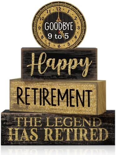 Moucuny 4 Pcs Retirement Party Decorations Happy Retirement Table Decor