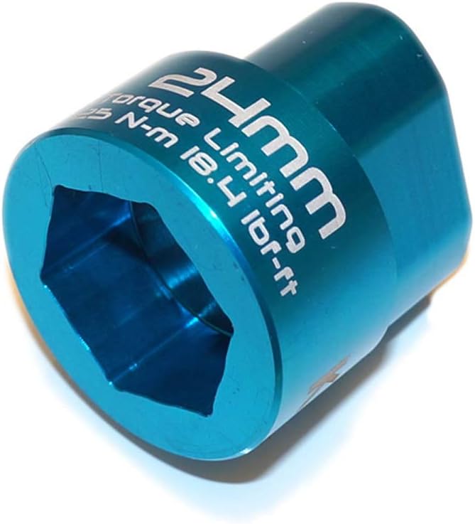 2 Stage 24mm Torque Limiting Oil Filter Wrench, Blue, 6061-T6 Aluminum