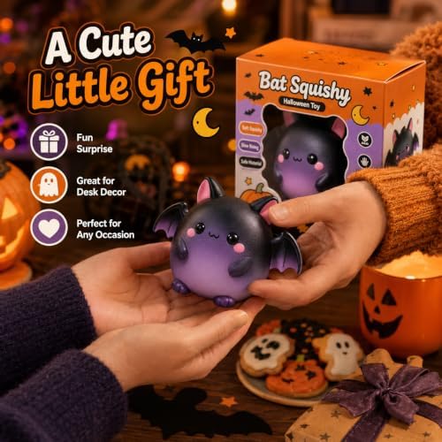 Halloween Bat Slow Rising Squeeze Decor，1Pack