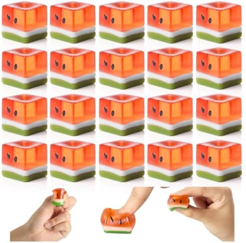 Thenshop 20 Pcs Watermelon Ice Cube Relief Favors Mini Food Fidget Supplies