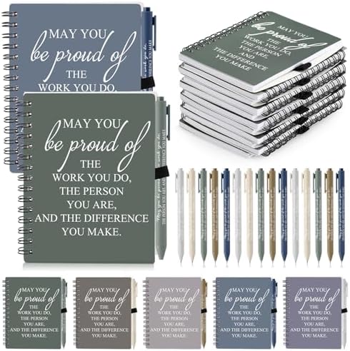Honoson 10 Sets/20 Pcs Employee Notebook Pen Gifts, Stylish Color