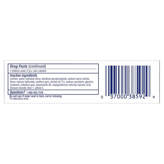 Crest Complete Whitening Plus Scope Multi-benefit Fluoride Toothpaste, Minty Fresh, 0.85 Ounce (pack Of 36)