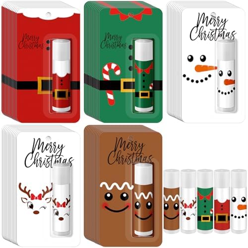 15 Pack Christmas Lip Balms Gift Bulk Merry Christmas Party Favors