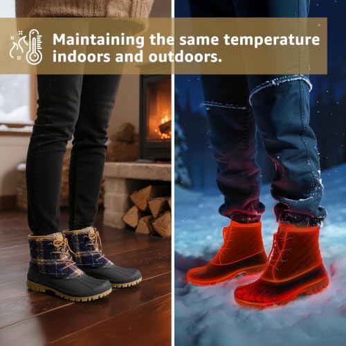 STQ Duck Boots for Women Waterproof Winter Boots Insulated Snow Boots