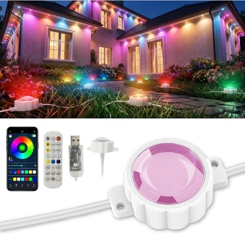 Christmas Smart RGB Permanent Lights for House (54Ft 36LED)