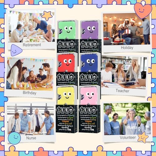 12 Sets Employee Appreciation Gifts Team Puzzle Toy with Boxes