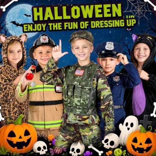 Metemot Kids Army Costume for Boys, Soldier Boys Halloween Costume Age 3-12