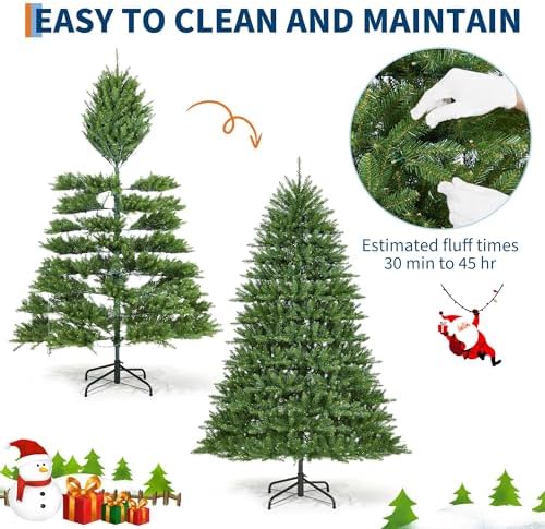 Garvee 7.5ft Artificial Christmas Tree Prelit, PVC Xmas Tree