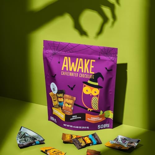 Awake - Caffeinated Chocolate Bites - Limited Edition Boo & Bites Milk Chocolate Halloween Variety Pack