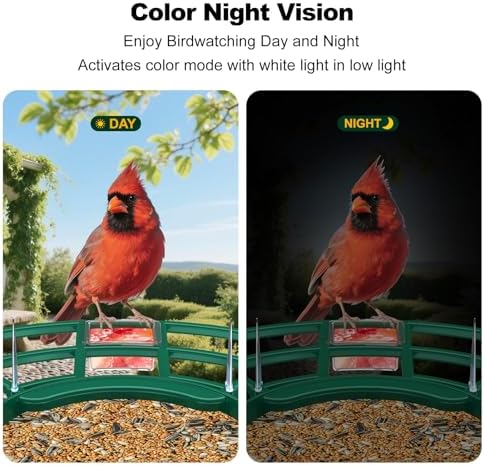 Fazoxo Bird Feeder with Camera,Birds House Camera,Solar Powered,AI Bird ID