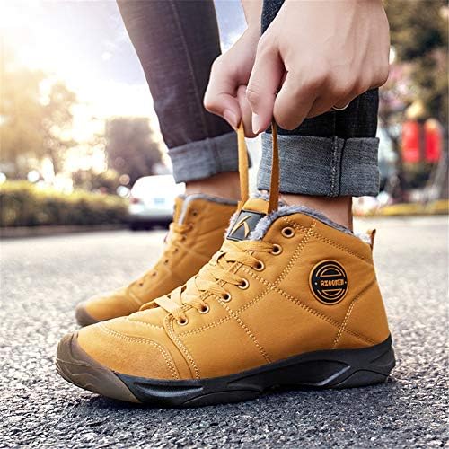 UPSOLO Mens Winter Trekking Snow Boots Water Resistant Shoes Anti-Slip Fully Fur Lined Casual Lightweight Hiking Boot