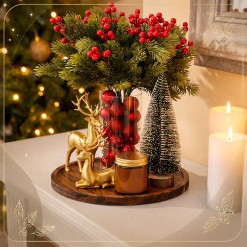 Remerry 34 Pcs Christmas Table Decorations Indoor Xmas Tiered Tray Decor