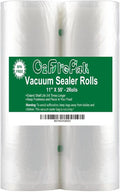 O2frepak 2Pack 11x50' Vacuum Sealer Seal a Meal Bags Rolls with BPA Free