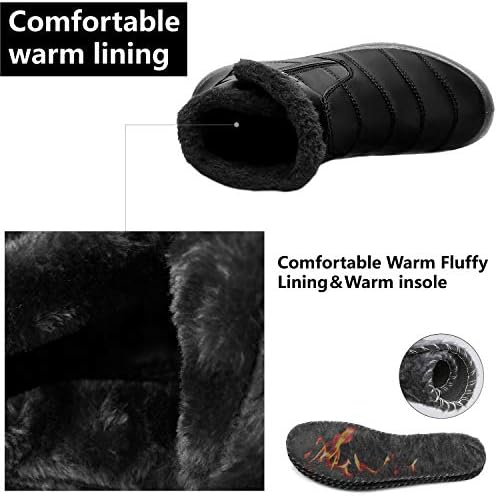 JOINFREE Winter Snow Boots for Women Men Anti-Skid House Shoes Ankle Boots Indoor Outdoor