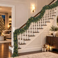 4PCS 6FT Christmas Pre-Lit Cedar Garlands with Lights Pine Garland Decor